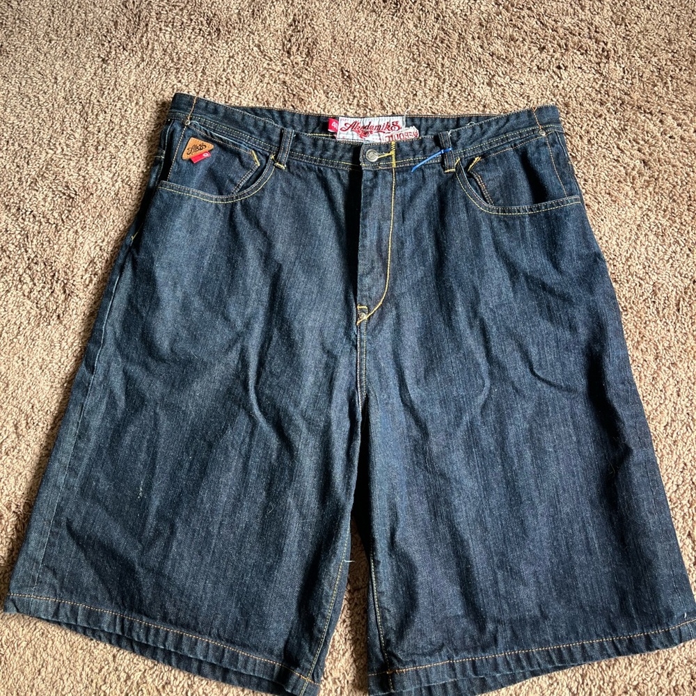 Akademiks Men's Dark Blue Jean Shorts